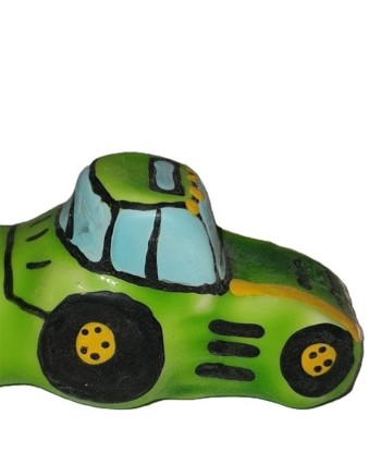 CONDOMERIE - PRESERVATIVO DECORATIVO PINTADO A MANO VERDE TRACTOR XL