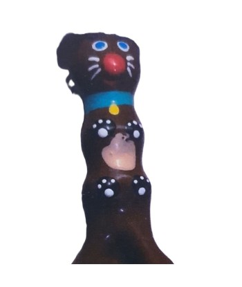 CONDOMERIE - PRESERVATIVO DECORATIVO PINTADO A MANO PERRO SALCHICHA MARRÓN XL