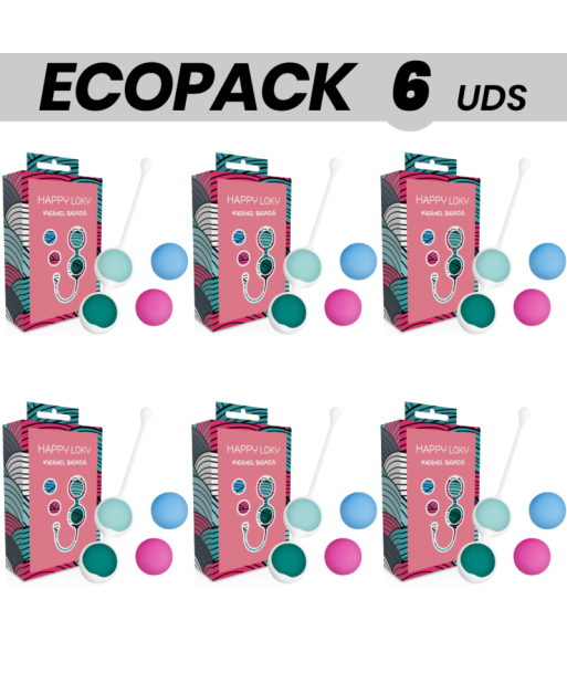 ECOPACK 6 UDS - HAPPY LOKY KEGEL BEADS ENTRENAMIENTO SUELO PELVICO