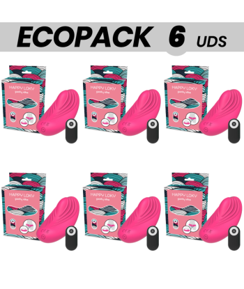 ECOPACK 6 UDS - HAPPY LOKY PANTY VIBRADOR PARA BRAGUITA CONTROL REMOTO