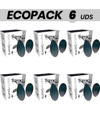 ECOPACK 6 UDS - BLACKandSILVER ZARA ESTIMULADOR CONTROL REMOTO