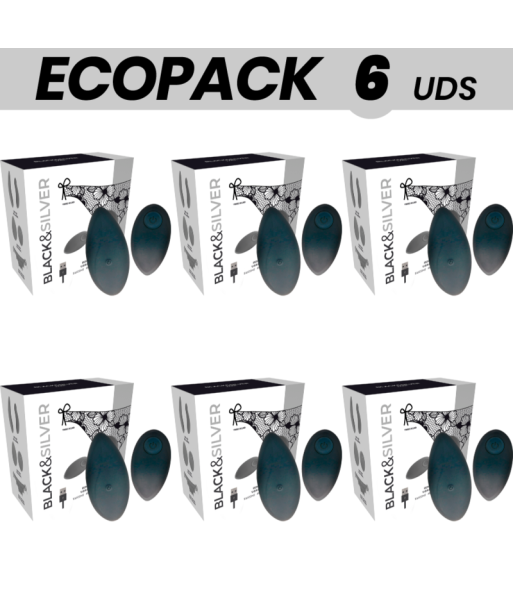 ECOPACK 6 UDS - BLACKandSILVER ZARA ESTIMULADOR CONTROL REMOTO