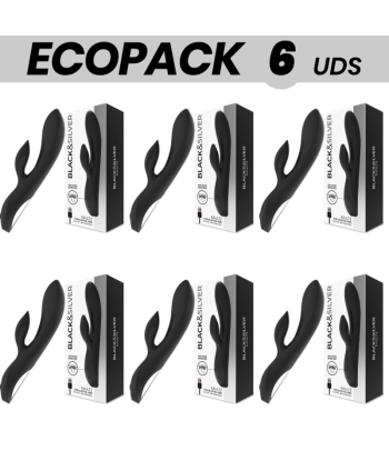 ECOPACK 6 UDS - BLACKandSILVER KAULTZ VIBRADOR CONTROL TOUCH