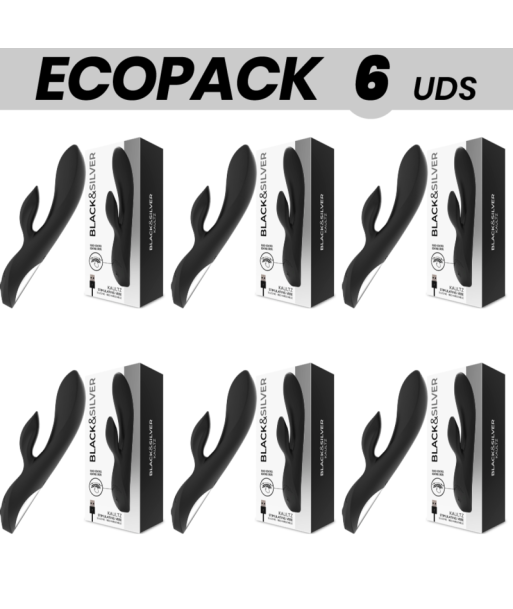 ECOPACK 6 UDS - BLACKandSILVER KAULTZ VIBRADOR CONTROL TOUCH