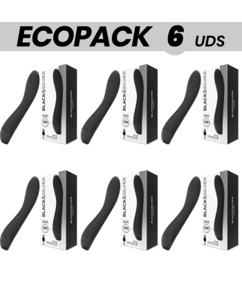 ECOPACK 6 UDS - BLACKandSILVER KEAN VIBRADOR TOUCH CONTROL