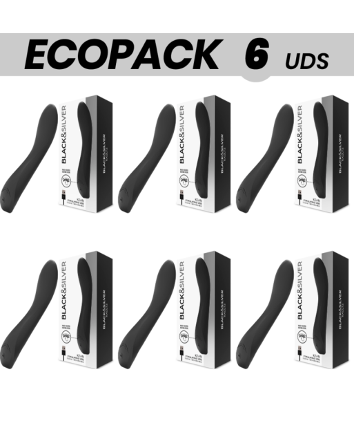 ECOPACK 6 UDS - BLACKandSILVER KEAN VIBRADOR TOUCH CONTROL