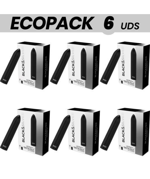 ECOPACK 6 UDS - BLACKandSILVER BALA MAGNETICA VIBRADORA KERNEX 2 NEGRO