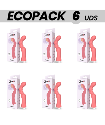 ECOPACK 6 UDS - G-SPOT GOHAN VIBRADOR PUNTO G LIGHT RED