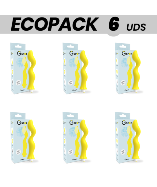 ECOPACK 6 UDS - G-SPOT GAVYN VIBRADOR PUNTO G AMARILLO ECOPACK 6 UDS - G-SPOT GAVYN VIBRADOR PUNTO G AMARILLO