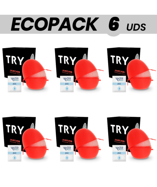 ECOPACK 6 UDS - JAMYJOB HUEVO MASTURBADOR DISCRETO VERSION BLACK TRY