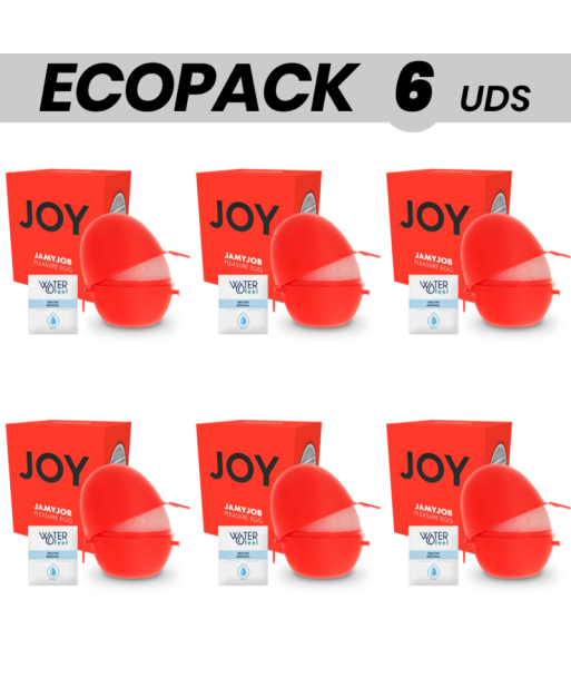 ECOPACK 6 UDS - JAMYJOB HUEVO MASTURBADOR DISCRETO VERSION ROJO JOY