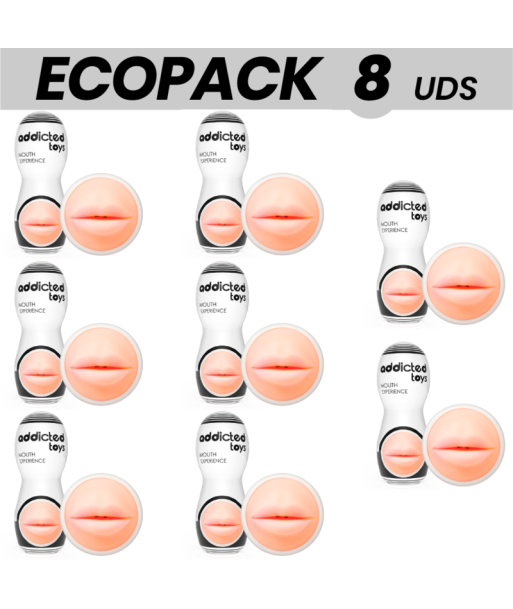 ECOPACK 8 UDS - ADDICTED TOYS MASTURBADOR BOCA 2.0