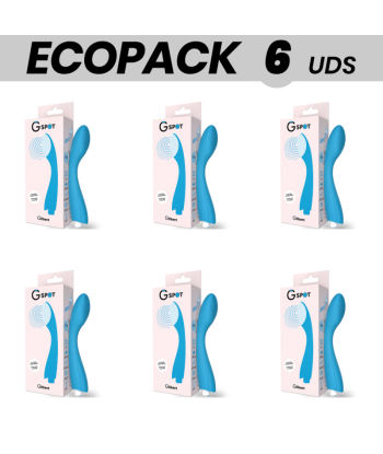 ECOPACK 6 UDS - G-SPOT GYLBERT VIBRADOR PUNTO G AZUL TURQUESA