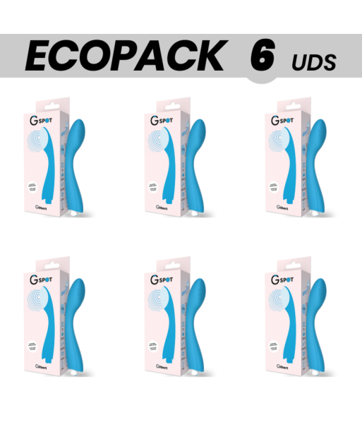ECOPACK 6 UDS - G-SPOT GYLBERT VIBRADOR PUNTO G AZUL TURQUESA ECOPACK 6 UDS - G-SPOT GYLBERT VIBRADOR PUNTO G AZUL TURQUESA