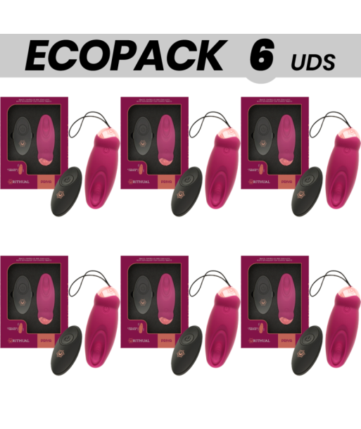 ECOPACK 6 UDS - RITHUAL PRIYA HUEVO CONTROL REMOTO G-SPOT VIBRACIÓN
