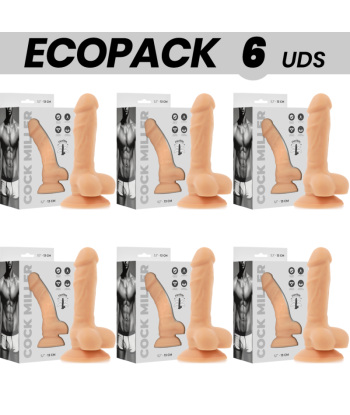 ECOPACK 6 UDS - COCK MILLER SILICONA DENSITY COCKSIL ARTICULABLE 13 CM