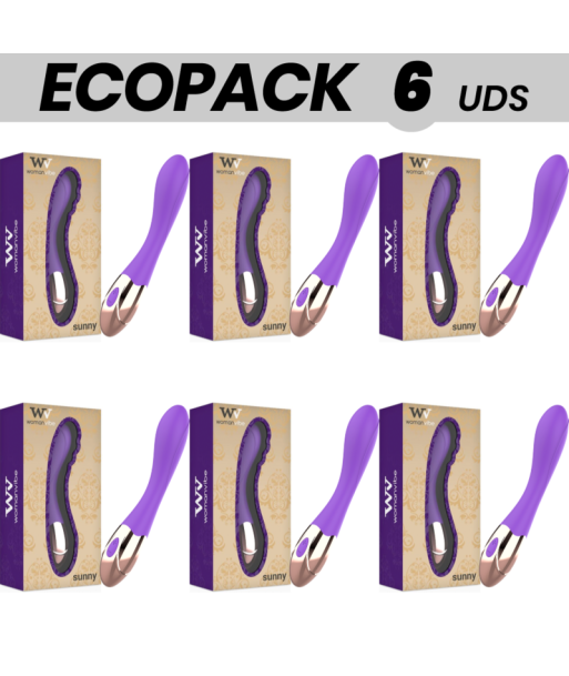 ECOPACK 6 UDS - WOMANVIBE SUNNY VIBRADOR RECARGABLE SILICONA
