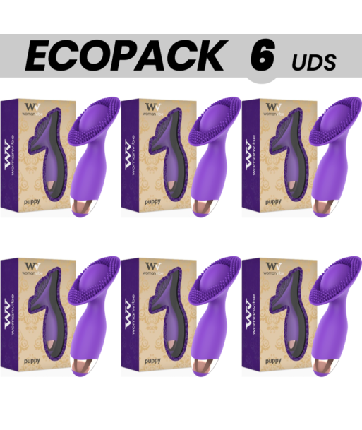 ECOPACK 6 UDS - WOMANVIBE PUPPY ESTIMULADOR RECARGABLE SILICONA