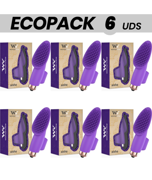 ECOPACK 6 UDS - WOMANVIBE AISHA DEDAL ESTIMULADOR SILICONA