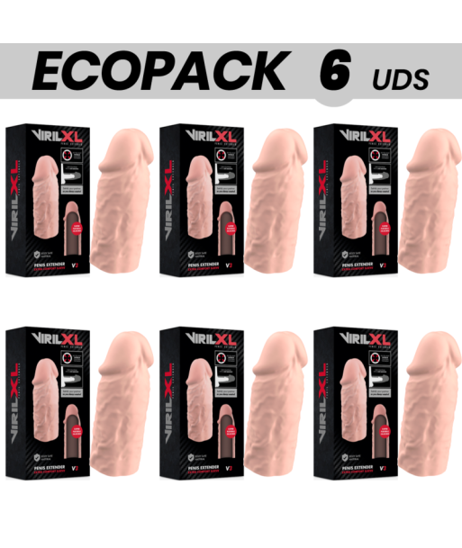 ECOPACK 6 UDS - VIRILXL EXTENSION DE PENE LIQUID SILICONE V3 NATURAL