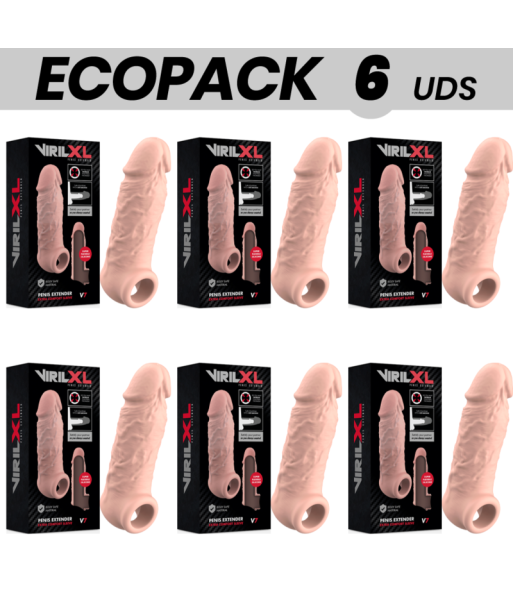 ECOPACK 6 UDS - VIRILXL EXTENSION DE PENE LIQUID SILICONE V7 NATURAL