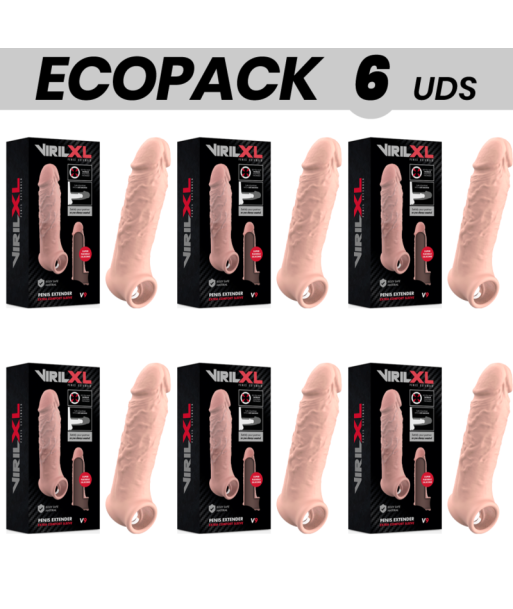 ECOPACK 6 UDS - VIRILXL EXTENSION DE PENE LIQUID SILICONE V9 NATURAL