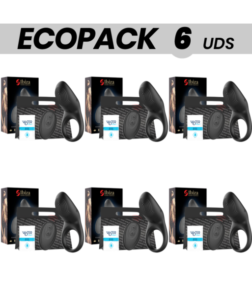 ECOPACK 6 UDS - IBIZA ANILLO VIBRADOR CONTROL REMOTO FULL CONTACT