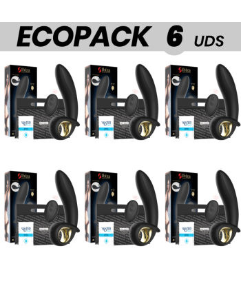 ECOPACK 6 UDS - IBIZA POTENTE VIBRADOR HINCHABLE ANAL-VAGINAL CONTROL REMOTO