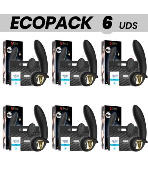 ECOPACK 6 UDS - IBIZA POTENTE VIBRADOR HINCHABLE ANAL-VAGINAL CONTROL REMOTO