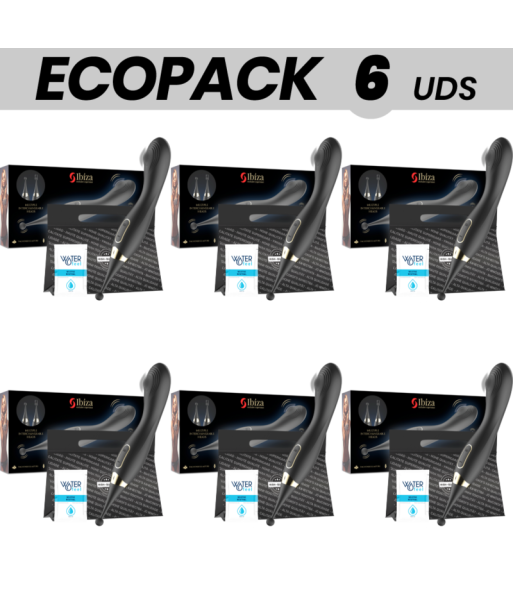 ECOPACK 6 UDS - IBIZA ESTIMULADOR DE CLITORIS INTERCAMBIABLES Y PULSATION VIBRADOR C PUNTO G