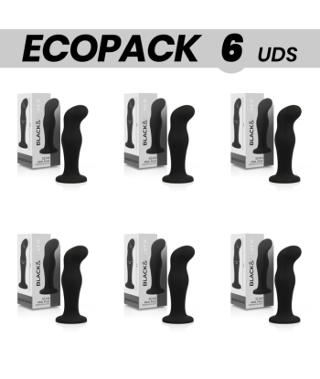 ECOPACK 6 UDS - BLACKandSILVER SEAN PLUG ANAL SILICONA PREMIUM NEGRO