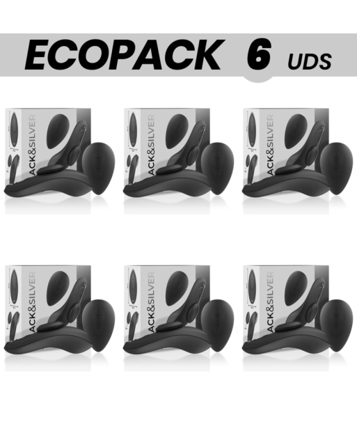 ECOPACK 6 UDS - BLACKandSILVER PRESTON PANTIE MAGNETICO VIBRADOR SILICONA REMOTO