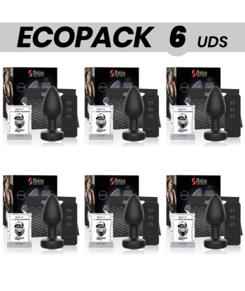 ECOPACK 6 UDS - IBIZA PLUG ANAL CONTROL REMOTO TALLA M