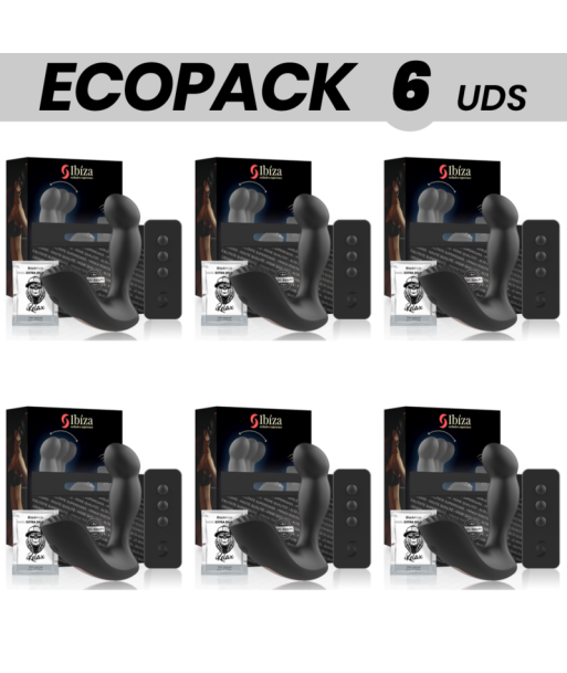 ECOPACK 6 UDS - IBIZA MASAJEADOR ANAL CONTROL REMOTO 11 x 4 CM