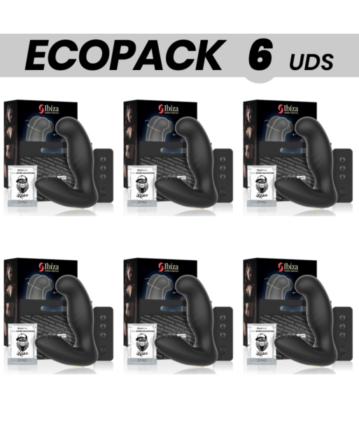 ECOPACK 6 UDS - IBIZA MASAJEADOR ANAL CONTROL REMOTO 10 x 3.5 CM