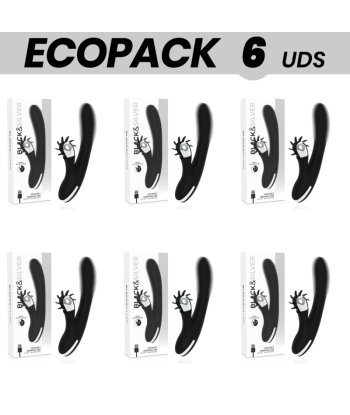 ECOPACK 6 UDS - BLACKandSILVER BUNNY JOHNNY VIBRATING VIBE