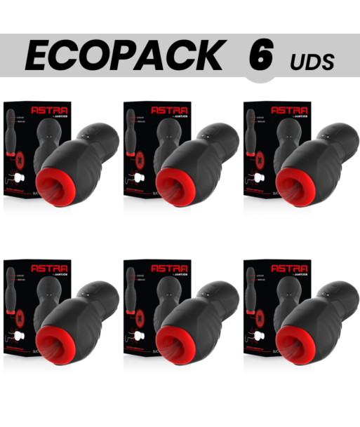 ECOPACK 6 UDS - JAMYJOB ASTRA MASTURBADOR CON VIBRACIÓN Y ONDAS ESTIMULADORAS