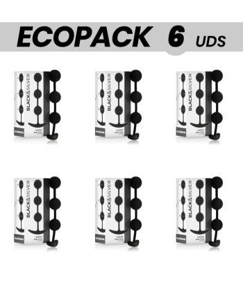 ECOPACK 6 UDS - BLACKandSILVER HARRY CADENA BOLAS ANALES 14 CM
