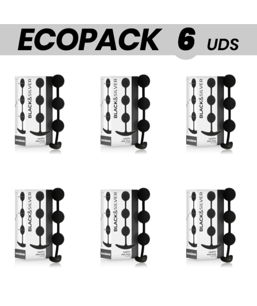 ECOPACK 6 UDS - BLACKandSILVER HARRY CADENA BOLAS ANALES 14 CM