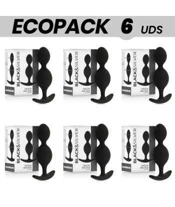 ECOPACK 6 UDS - BLACKandSILVER ORSON CADENA BOLAS ANALES 9 CM