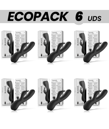 ECOPACK 6 UDS - BLACKandSILVER JAMIE VIBRADOR RABBIT EFECTO WAVE