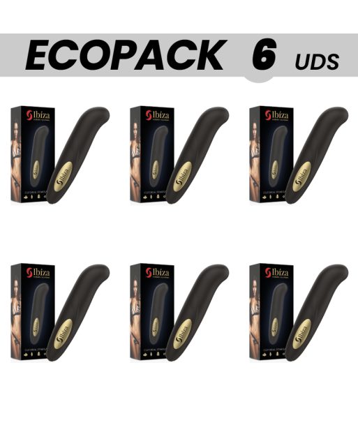 ECOPACK 6 UDS - IBIZA ESTIMULADOR DE CLITORIS RECARGABLE 10 MODOS DE VIBRACIÓN 13 X 2,9