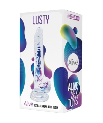 ALIVE - LUSTY PENE REALÍSTICO TRANSPARENTE 18 CM