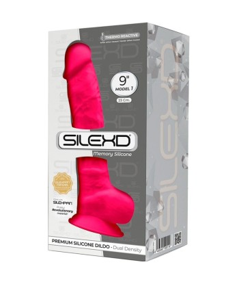 SILEXD - MODELO 1 PENE REALÍSTICO SILICONA PREMIUM SILEXPAN FUCSIA 23 CM