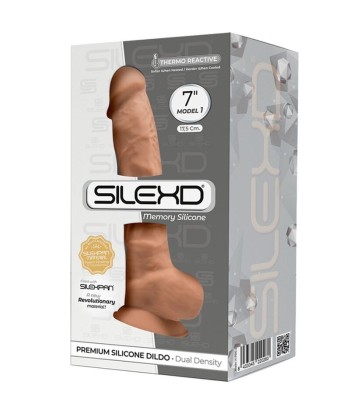 SILEXD - MODELO 1 PENE REALÍSTICO SILICONA PREMIUM SILEXPAN CARAMELO 17.5 CM
