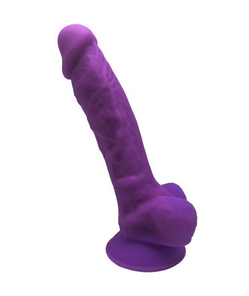 SILEXD - MODELO 1 PENE REALÍSTICO SILICONA PREMIUM SILEXPAN VIOLETA 17.5 CM