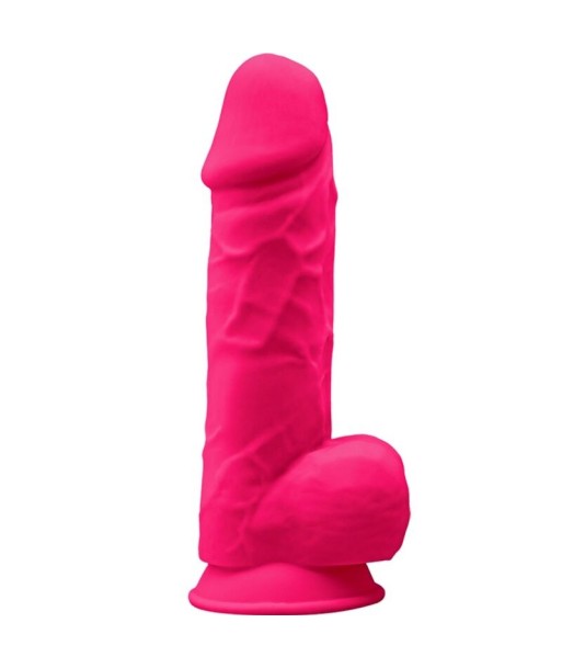 SILEXD - MODELO 1 PENE REALÍSTICO SILICONA PREMIUM SILEXPAN FUCSIA 21.5 CM