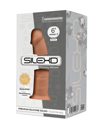 SILEXD - MODELO 2 PENE REALÍSTICO SILICONA PREMIUM SILEXPAN CARAMELO 15.4 CM