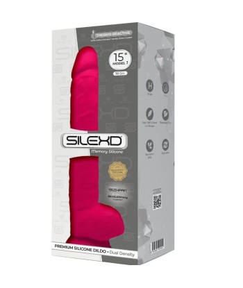 SILEXD - MODELO 1 PENE REALÍSTICO SILICONA PREMIUM SILEXPAN FUCSIA 38 CM