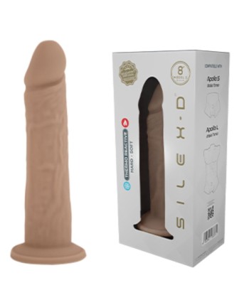 SILEXD - PENE REALÍSTICO MODELO 8 SILICONA LÍQUIDA 20.6 CM